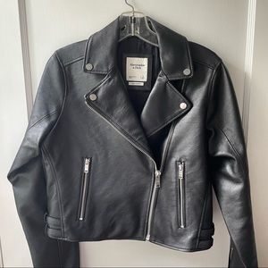 Leather Jacket - Abercrombie Size Small